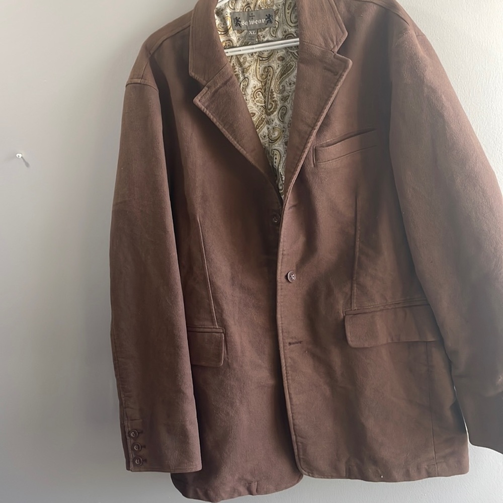 Vintage Brown Button Up Jacket (XL)